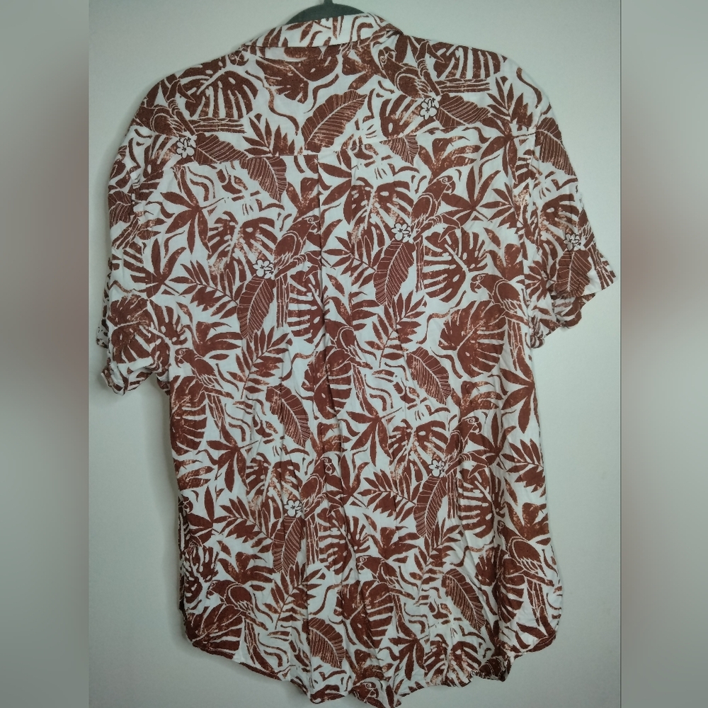 Paisley & Gray (Size XXL) Men's Multicolored Linen Blend Button Down SS Shirt - Picture 8 of 11